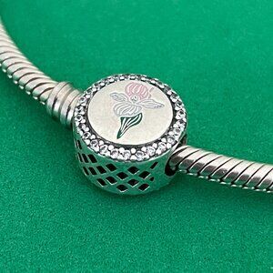 Pandora Jewelry | Pandora Minnesota Bead Charm The Pink and White Lady's Slipper